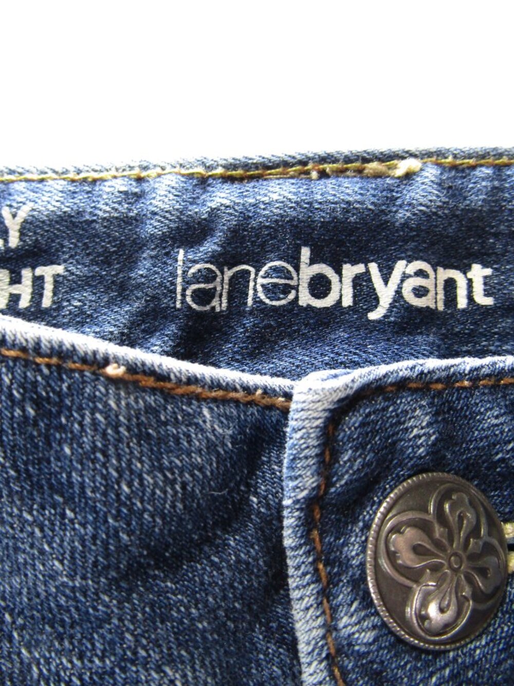 Lane Bryant Womens Jean Size 16 Petite Simply Straight High Rise Med Wash 100200 - Picture 7 of 11
